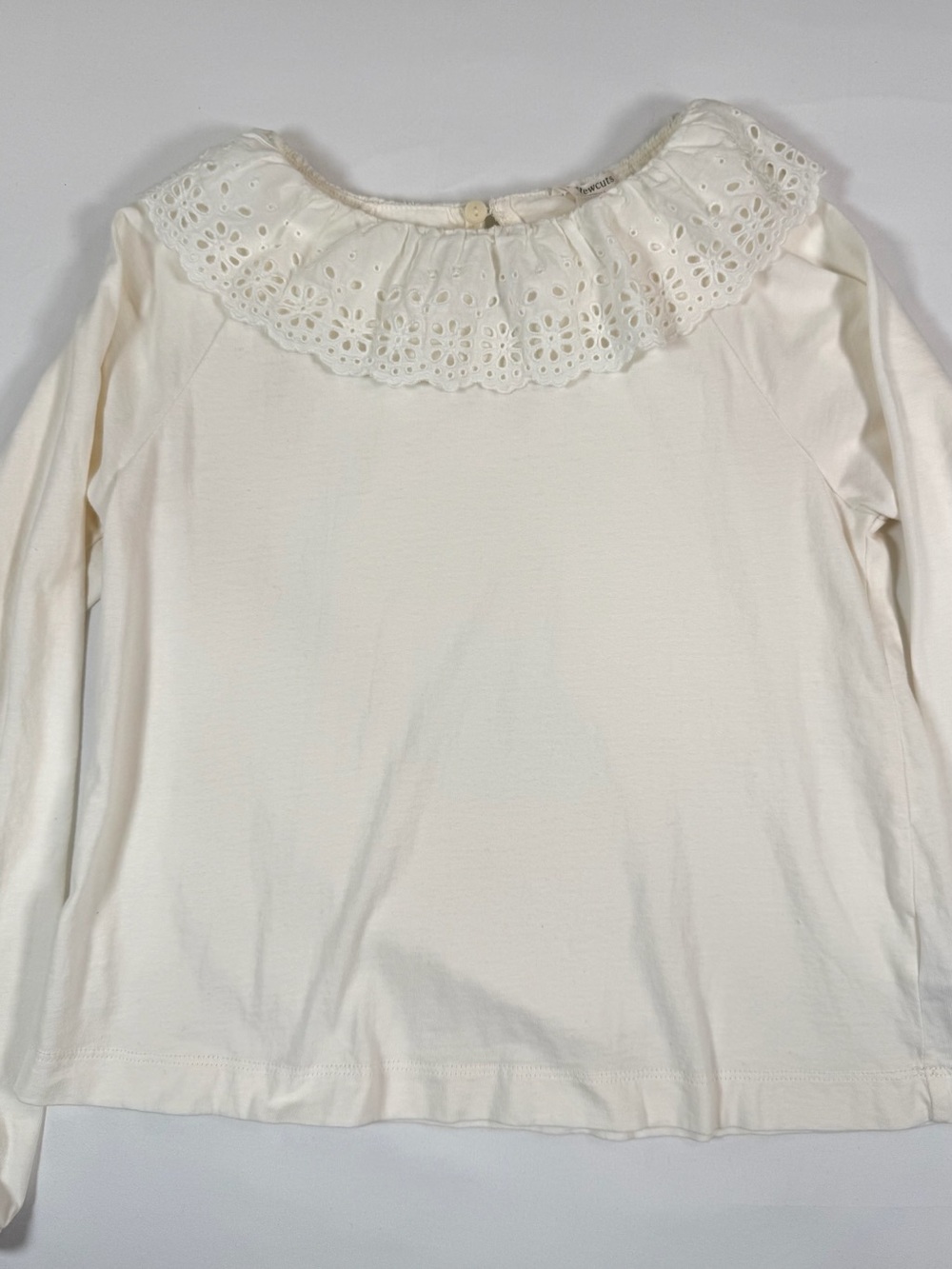 CREWCUTS Girls M Eyelet Lace Collar Blouse Cottagecore Romantic‎ Feminine - Picture 6 of 12